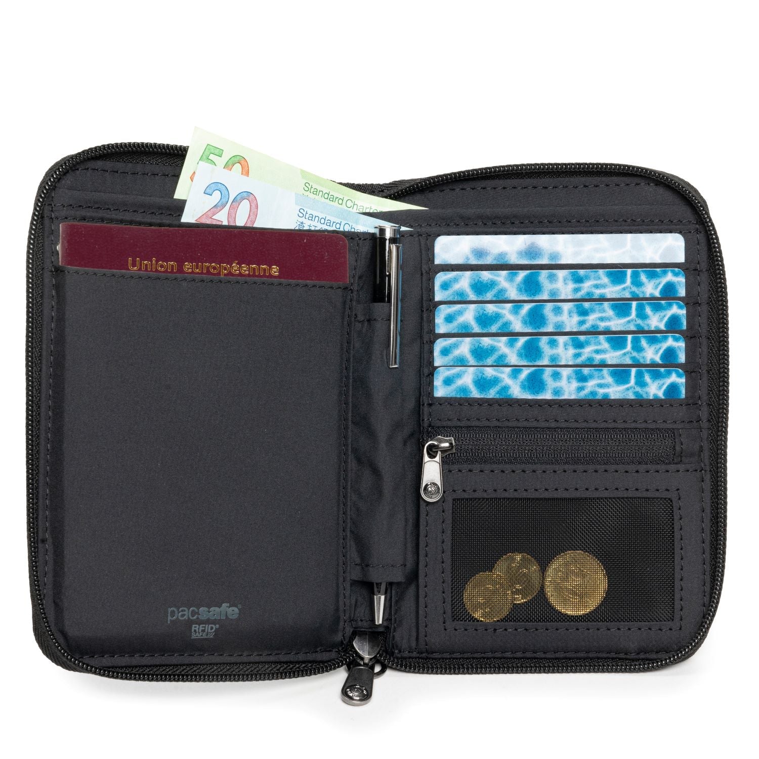 Product image of Pacsafe® RFIDsafe® RFID blocking compact travel organizer