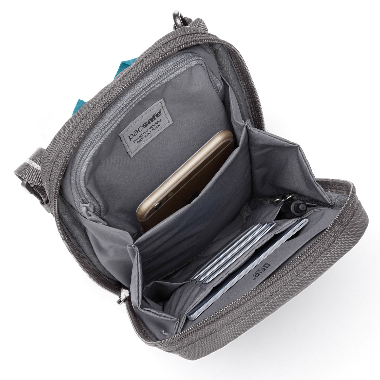 Product image of Pacsafe® RFIDsafe® RFID blocking tech crossbody
