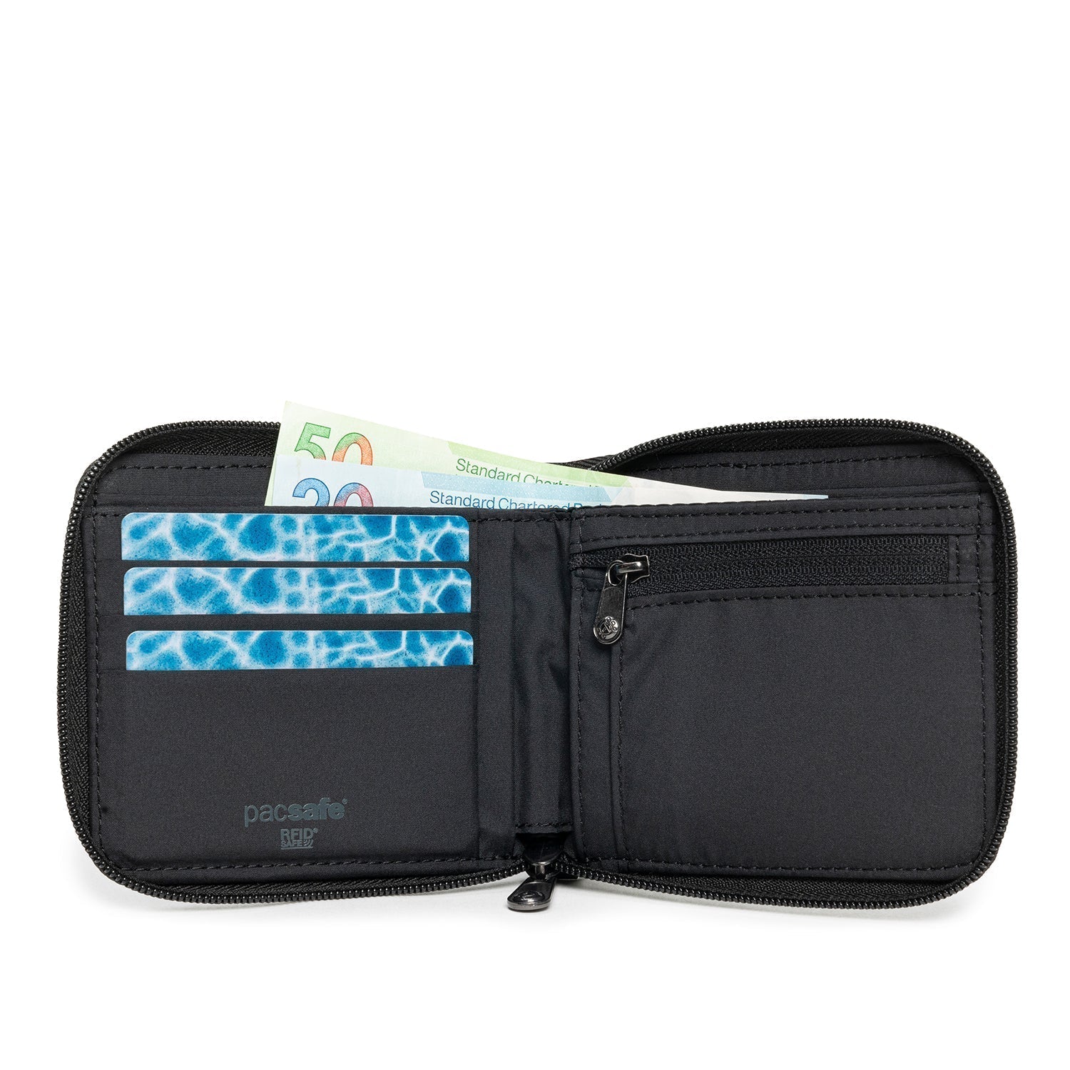 Product image of Pacsafe® RFIDsafe™ RFID blocking zip around wallet