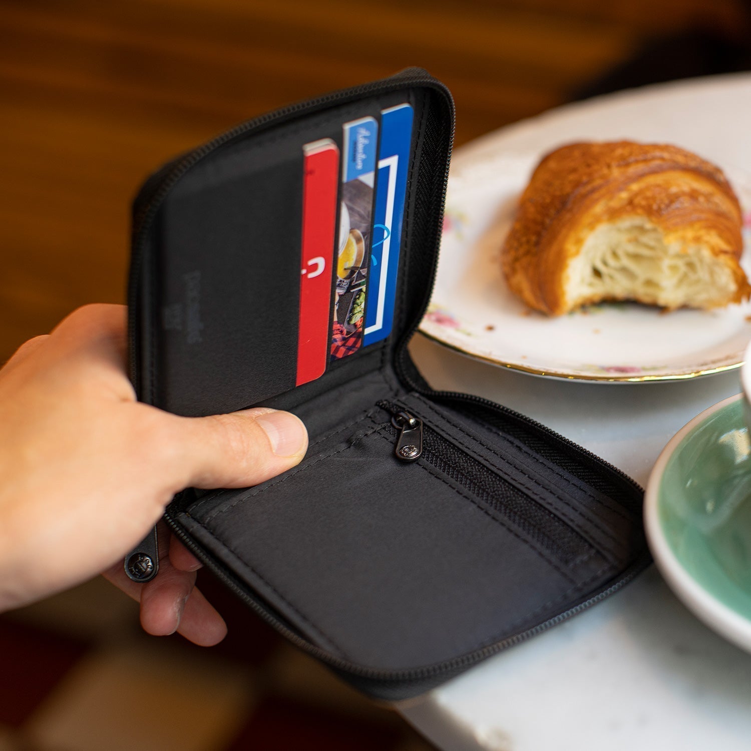 Product image of Pacsafe® RFIDsafe™ RFID blocking zip around wallet