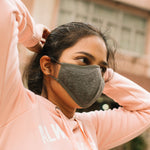 Protective & Reusable Silver iON Face Mask, Silver Beige