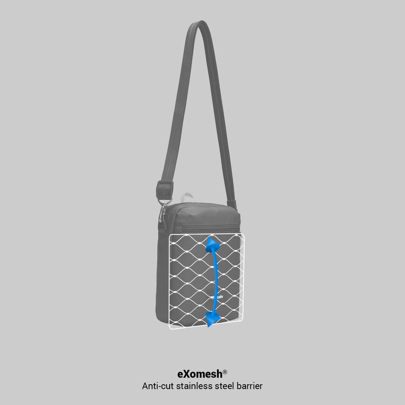 Pacsafe® GO anti-theft festival crossbody, Stone