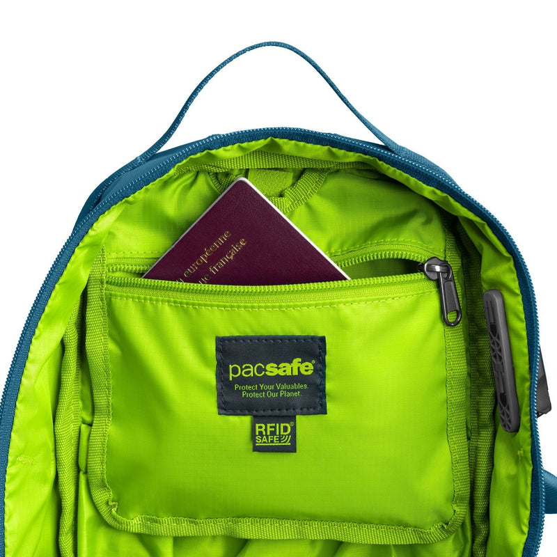 Pacsafe® ECO 12L anti-theft sling backpack, Tidal Teal