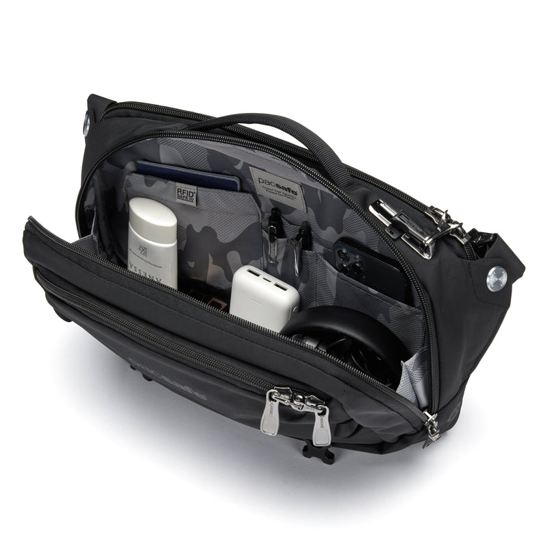 Pacsafe® EXP 12" anti theft sling crossbody, Black