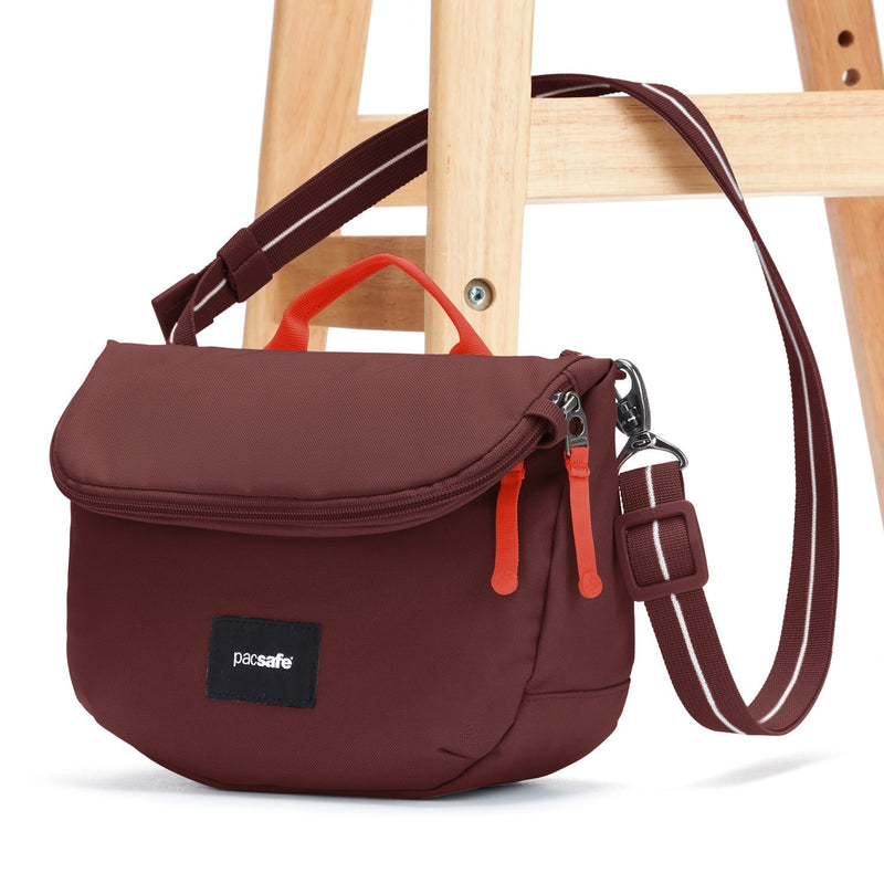 Pacsafe® GO Anti Theft Saddle Crossbody, Garnet Red