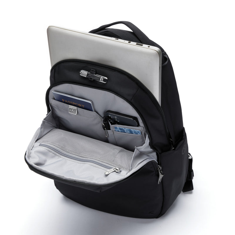 Pacsafe® V 16L anti-theft all-around backpack, Jet Black