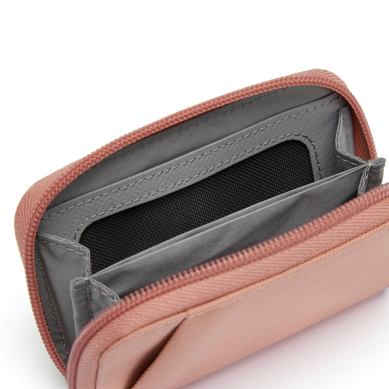 Pacsafe® RFIDsafe™ RFID blocking card wallet, Rose