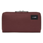 Pacsafe® RFIDsafe™ RFID blocking continental wallet, Garnet Red