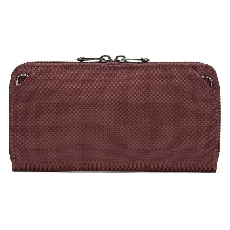 Pacsafe® RFIDsafe™ RFID blocking continental wallet, Garnet Red