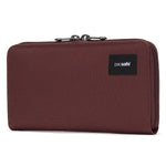 Pacsafe® RFIDsafe™ RFID blocking continental wallet, Garnet Red