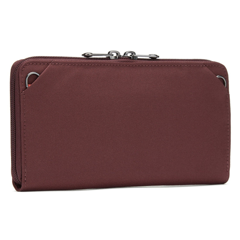 Pacsafe® RFIDsafe™ RFID blocking continental wallet, Garnet Red