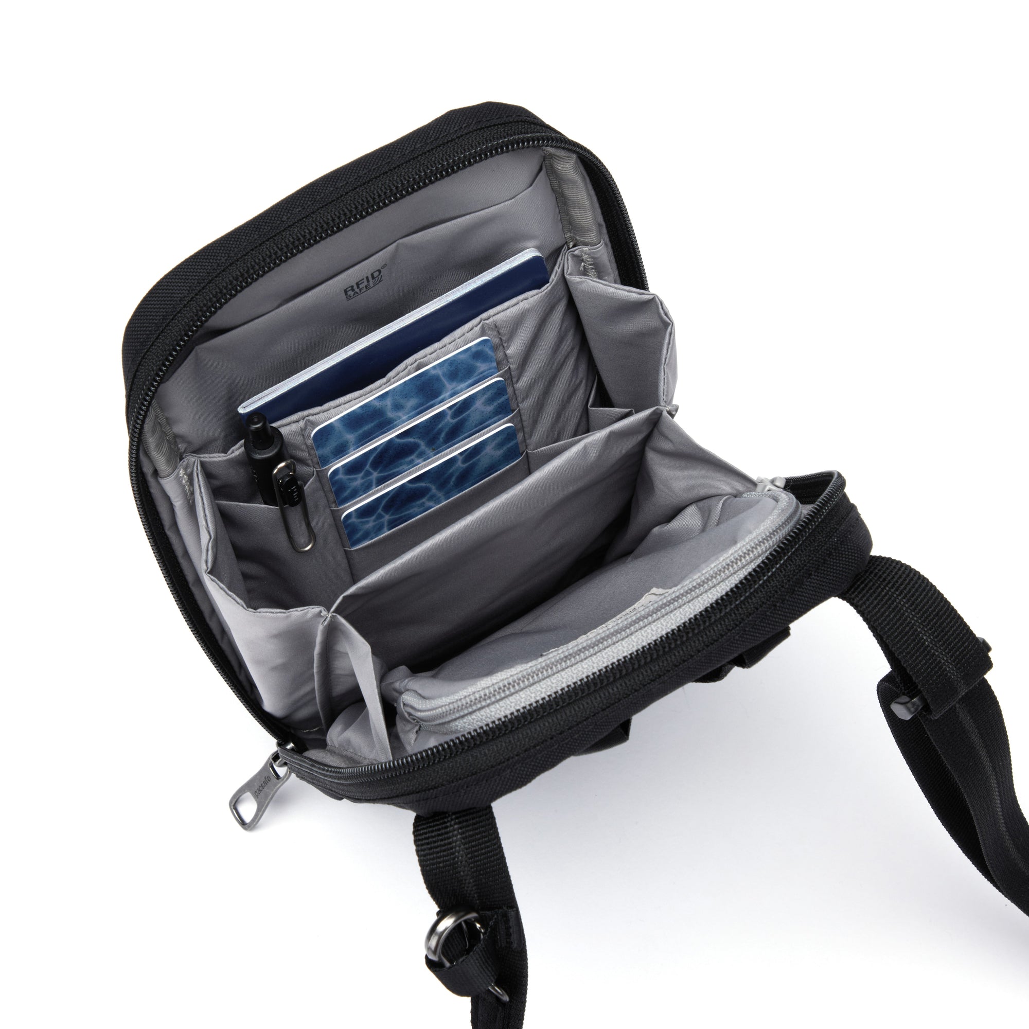 Pacsafe® RFIDsafe® RFID blocking tech crossbody
