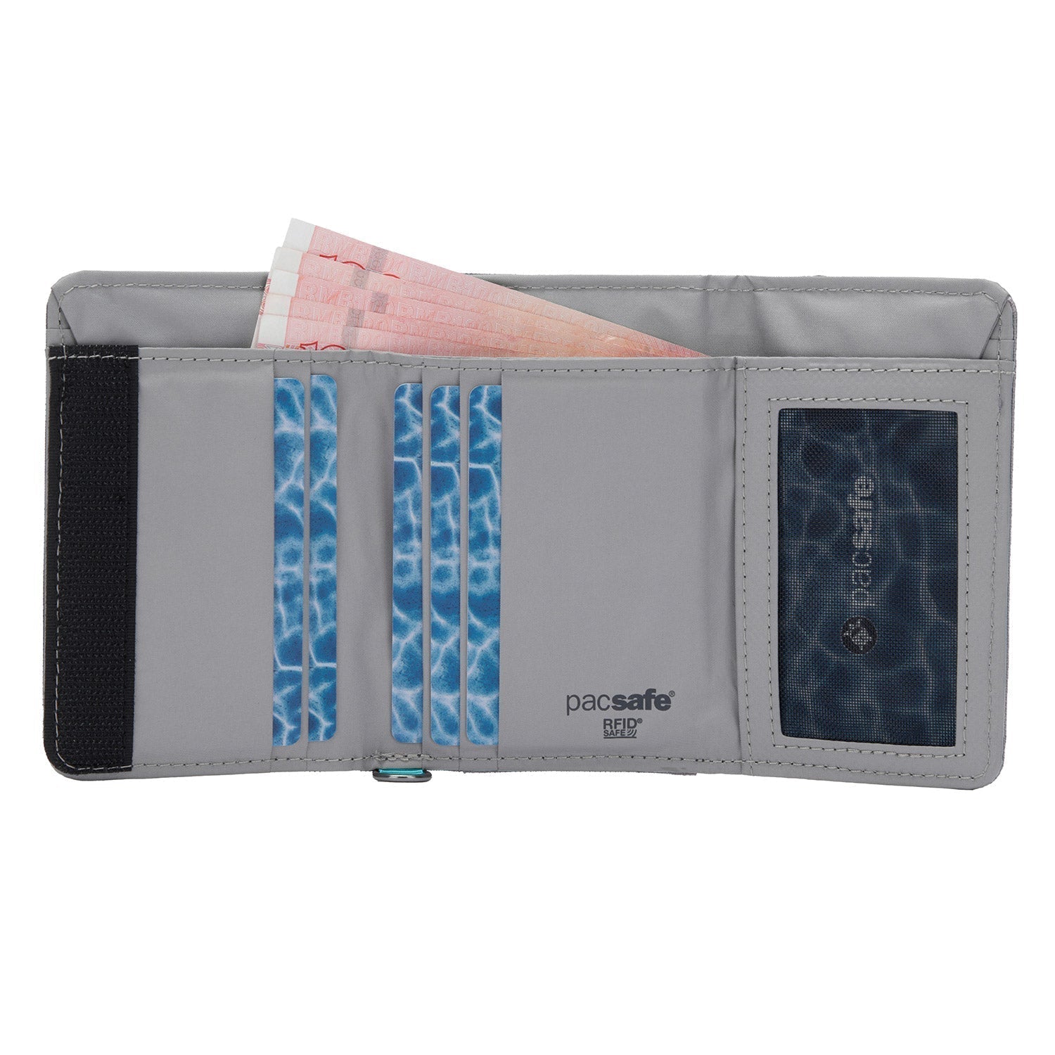 RFIDsafe RFID Blocking Trifold Wallet, Dark Denim