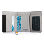 Pacsafe® RFIDsafe™ RFID blocking trifold wallet, Coastal Blue