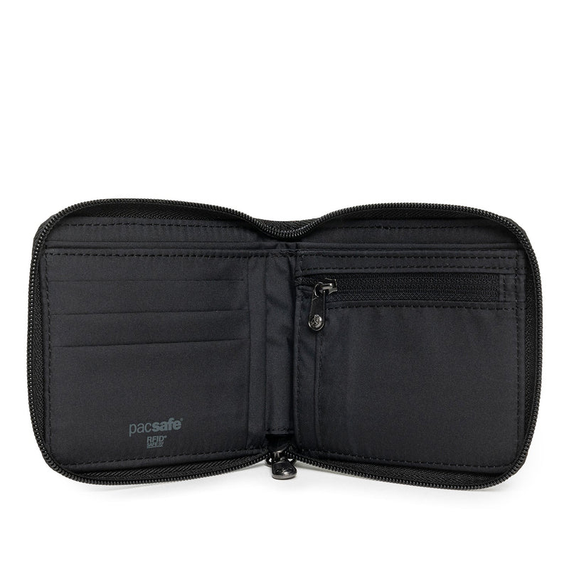 Pacsafe® RFIDsafe™ RFID blocking zip around wallet, Black