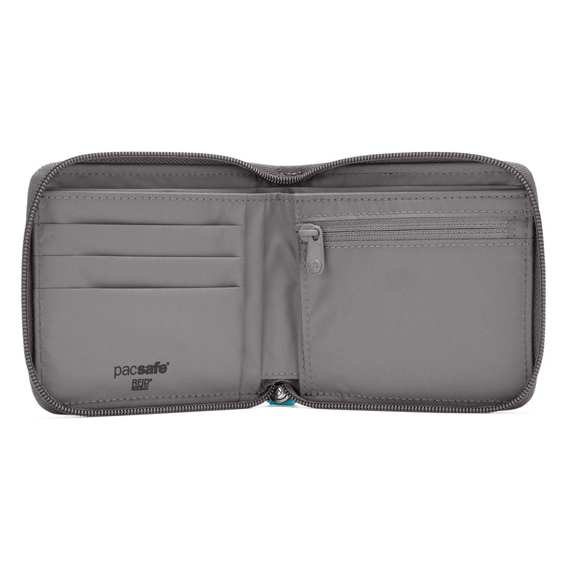 Pacsafe® RFIDsafe™ RFID blocking zip around wallet, Stone