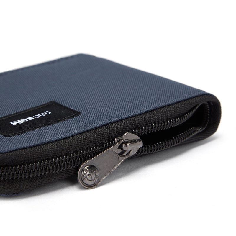 Pacsafe® RFIDsafe™ RFID blocking zip around wallet, Coastal Blue