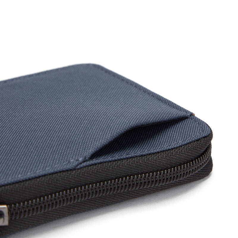 Pacsafe® RFIDsafe™ RFID blocking zip around wallet, Coastal Blue