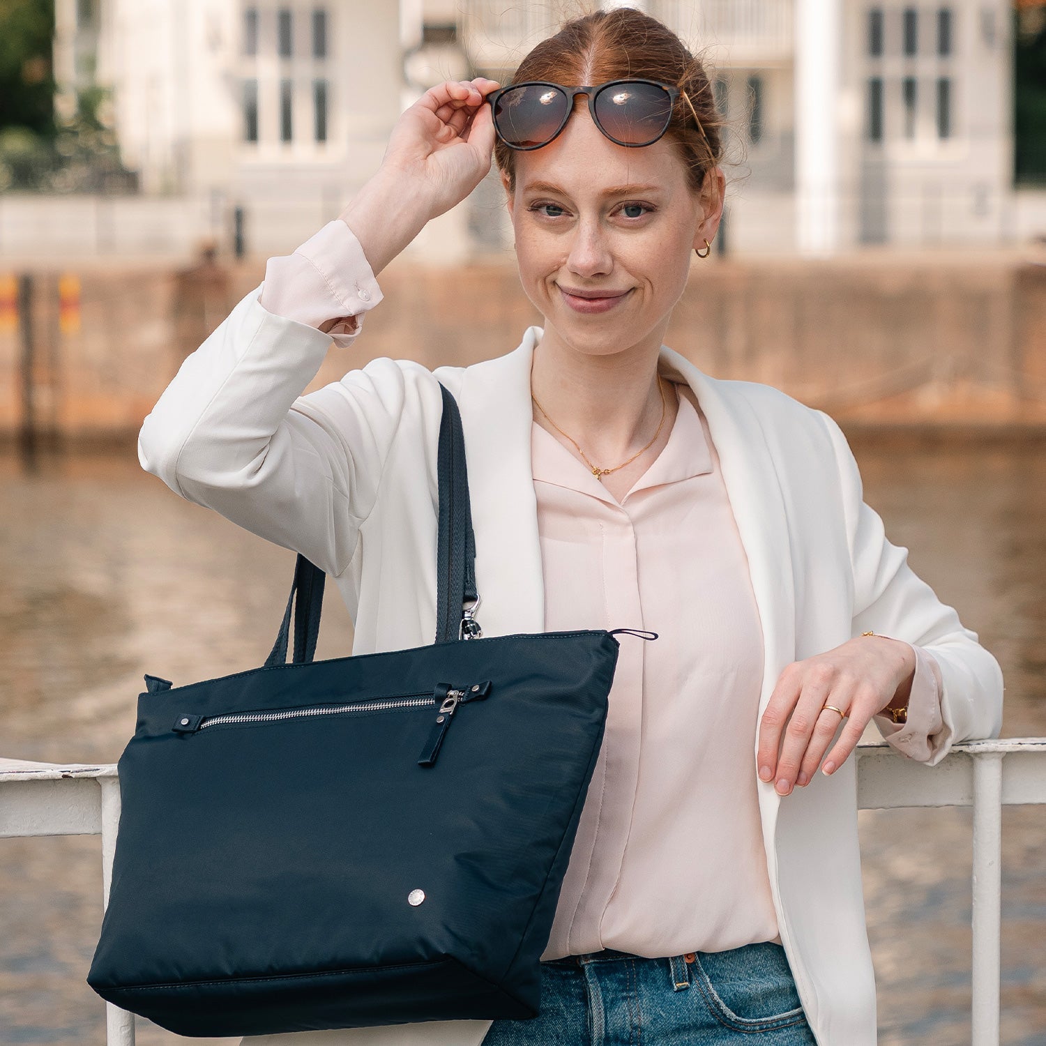 Pacsafe® W Anti-Theft Carryall Tote, Serenity Blue