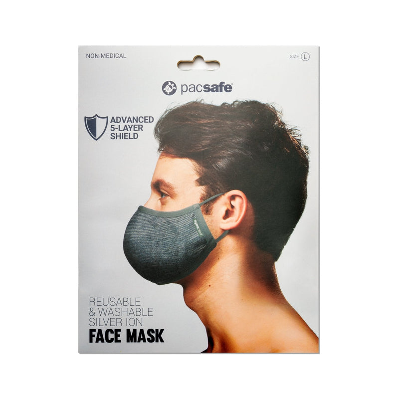 Protective & Reusable Silver iON Face Mask, Silver Beige