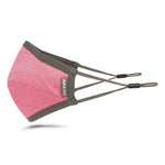 Protective & Reusable Silver iON Face Mask, Silver Pink