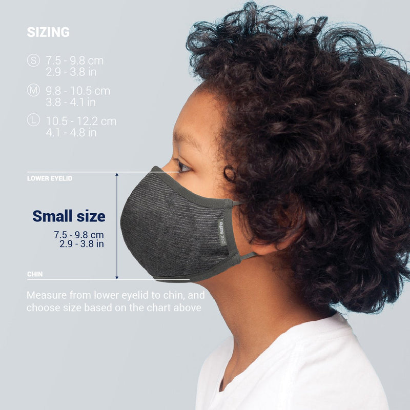 Protective & Reusable Silver iON Face Mask, Silver Gray