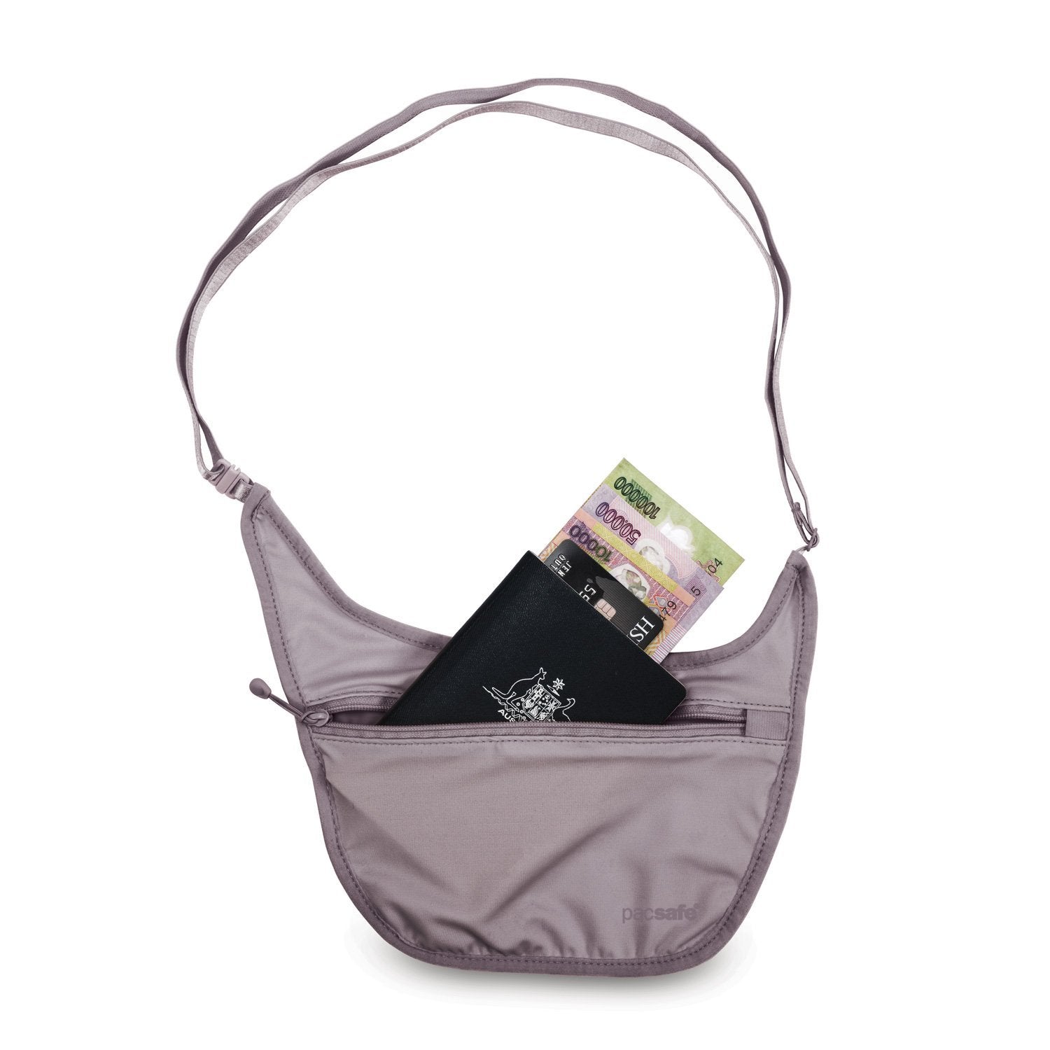 Coversafe S80 Secret Travel Body Pouch, Mauve Shadow