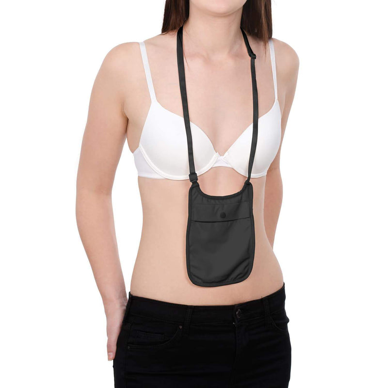 Coversafe® S75 secret travel neck pouch, Black