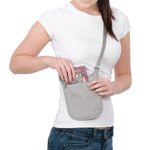 Pacsafe® Coversafe® V75 RFID blocking neck pouch, Gray