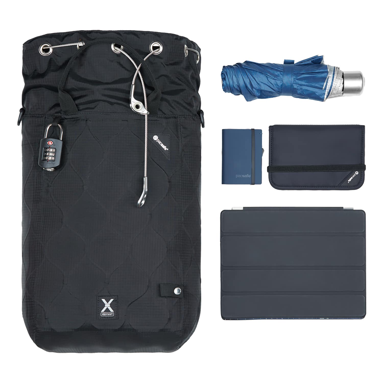 Pacsafe 防犯ワイヤードローストリングバッグTraversafe X15 Travelsafe X15 Anti-Theft Portable Safe | Pacsafe® – Pacsafe